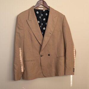 Paul Smith Italian made 100% camel hair double breasted sport coat blazer 44